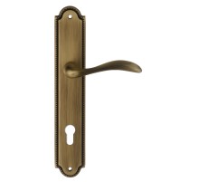 Дверная ручка на планке Extreza FLEXA-PL03-CYL-85-F03 (FLEXA 335) матовая бронза