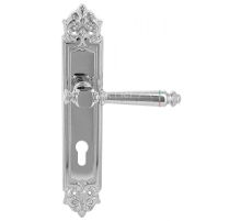 Дверная ручка Extreza VERONIKA (Вероника) 325 на планке PL02 CYL полированный хром F04