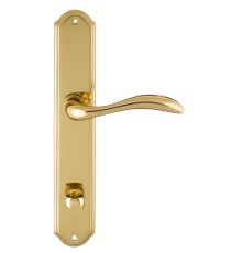 Дверная ручка на планке Extreza FLEXA-PL01-WC-96-F01 (FLEXA 335) полированная латунь