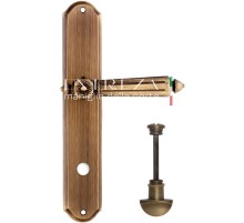 Дверная ручка Extreza LEON (Леон) 303 на планке PL01 WC матовая бронза F03