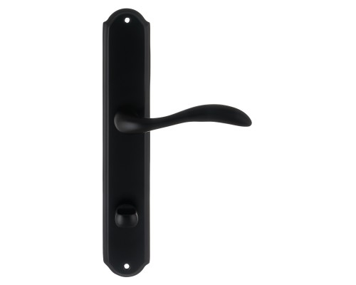 Дверная ручка на планке Extreza FLEXA-PL01-WC-96-F22 (FLEXA 335) черный матовый Дверная ручка на планке Extreza FLEXA-PL01-WC-96-F22 (FLEXA 335) черный матовый