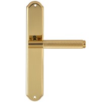 Дверная ручка на планке Extreza Classic TUBA 126 PL01 полированная латунь F01