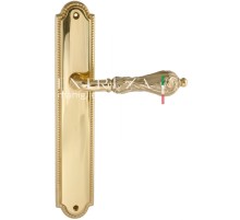 Дверная ручка Extreza GRETA (Грета) 302 на планке PL03 полированная латунь F01