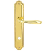 Дверная ручка Extreza ALDO (Альдо) 331 на планке PL03 полированная латунь F01 сантехническая завертка WC