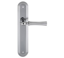 Дверная ручка на планке Extreza DEZI 309 PL05-F05-F04 матовый хром / хром / планка хром