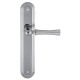 Дверная ручка на планке Extreza DEZI 309 PL05-F05-F04 матовый хром / хром / планка хром