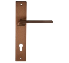 Дверная ручка на планке Extreza ERICA-PL13-CYL-85-F09-PVD (ERICA 119) медь покрытие PVD