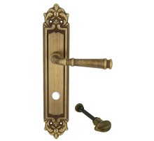 Дверная ручка Extreza BONO (Боно) 328 на планке PL02 WC матовая бронза F03