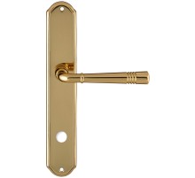 Дверная ручка Extreza GUSTO 334 на планке PL01 полированная латунь F01 сантехническая завертка WC