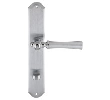 Дверная ручка на планке Extreza DEZI 309 PL01-WC-96-F05-F04-F05 матовый хром / хром / планка матовый хром