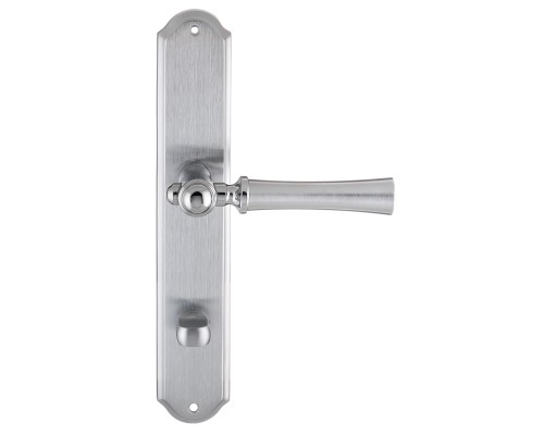 Дверная ручка на планке Extreza DEZI 309 PL01-WC-96-F05-F04-F05 матовый хром / хром / планка матовый хром Дверная ручка на планке Extreza DEZI 309 PL01-WC-96-F05-F04-F05 матовый хром / хром / планка матовый хром