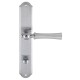 Дверная ручка на планке Extreza DEZI 309 PL01-WC-96-F05-F04-F05 матовый хром / хром / планка матовый хром
