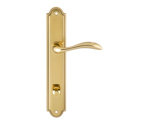 Дверная ручка на планке Extreza FLEXA-PL03-WC-96-F01 (FLEXA 335) полированная латунь Дверная ручка на планке Extreza FLEXA-PL03-WC-96-F01 (FLEXA 335) полированная латунь
