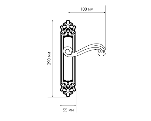 Дверная ручка на планке Extreza BERTA-PL02-WC-96-F01 (BERTA 312) полированная латунь Дверная ручка на планке Extreza BERTA-PL02-WC-96-F01 (BERTA 312) полированная латунь