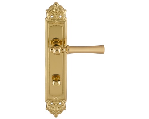 Дверная ручка на планке Extreza DEZI 309 PL02-WC-96-F07-F01 матовая латунь глянец / латунь / планка латунь Дверная ручка на планке Extreza DEZI 309 PL02-WC-96-F07-F01 матовая латунь глянец / латунь / планка латунь