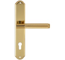 Дверная ручка на планке под цилиндр Extreza Classic TUBA 126 PL01-CYL-85 полированная латунь F01