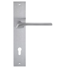 Дверная ручка на планке Extreza ERICA-PL11-CYL-85-F05 (ERICA 119) матовый хром