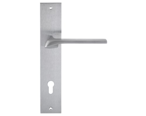 Дверная ручка на планке Extreza ERICA-PL11-CYL-85-F05 (ERICA 119) матовый хром Дверная ручка на планке Extreza ERICA-PL11-CYL-85-F05 (ERICA 119) матовый хром