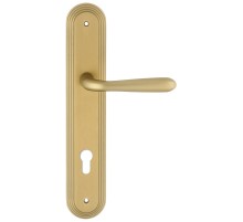 Дверная ручка Extreza ALDO (Альдо) 331 на планке PL05 матовая латунь F02 под цилиндровый механизм CYL