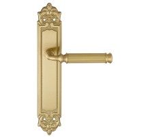 Дверная ручка на планке Extreza BENITO-PL02-F07 (BENITO 307) матовая латунь глянец