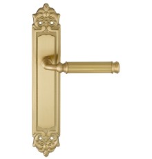 Дверная ручка на планке Extreza BENITO-PL02-F07 (BENITO 307) матовая латунь глянец
