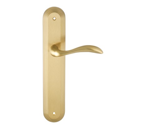 Дверная ручка на планке Extreza FLEXA-PL05-F07 (FLEXA 335) матовая латунь глянец