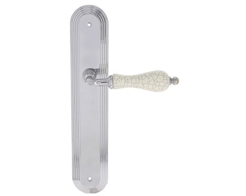 Дверная ручка Extreza DANA CRACKLE (Дана кракле) 306 на планке PL05 полированный хром F04 Дверная ручка Extreza DANA CRACKLE (Дана кракле) 306 на планке PL05 полированный хром F04