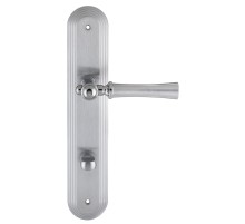Дверная ручка на планке Extreza DEZI 309 PL05-WC-96-F05-F04-F05 матовый хром / хром / планка матовый хром