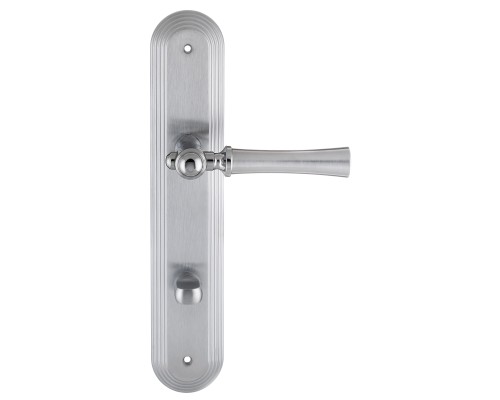 Дверная ручка на планке Extreza DEZI 309 PL05-WC-96-F05-F04-F05 матовый хром / хром / планка матовый хром Дверная ручка на планке Extreza DEZI 309 PL05-WC-96-F05-F04-F05 матовый хром / хром / планка матовый хром