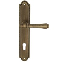 Дверная ручка Extreza PIERO (Пиеро) 326 на планке PL03 CYL матовая бронза F03