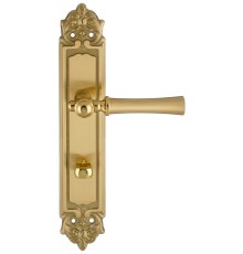 Дверная ручка на планке Extreza DEZI 309 PL02-WC-96-F07-F01-F07 матовая латунь глянец / латунь / планка матовая латунь глянец
