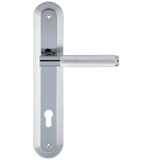 Дверная ручка на планке под цилиндр Extreza Classic TUBA 126 PL05-CYL-85 полированный хром F04