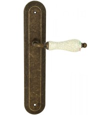 Дверная ручка Extreza DANA CRACKLE (Дана Кракле) 306 на планке PL05 античная бронза F23