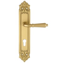 Дверная ручка на планке под цилиндр Extreza PETRA 304 PL02-CYL-85 матовая латунь F02