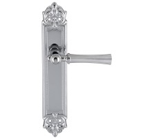 Дверная ручка на планке Extreza DEZI 309 PL02-F05-F04 матовый хром / хром / планка хром