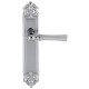 Дверная ручка на планке Extreza DEZI 309 PL02-F05-F04 матовый хром / хром / планка хром