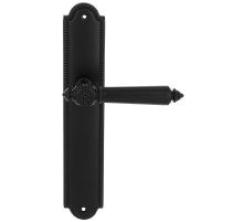 Дверная ручка Extreza LEON (Леон) 303 на планке PL03 черный матовый F22