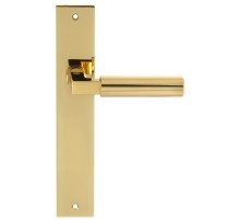 Дверная ручка на планке Extreza STEM-PL13-F01-F06 (STEM 135) полированная латунь / латунь PVD