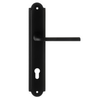 Дверная ручка Extreza TERNI (Терни) 320 на планке PL03-CYL-85 черный матовый F22