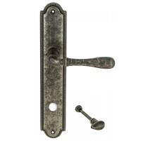 Дверная ручка Extreza CARRERA (Каррера) 321 на планке PL03 WC античное серебро F45