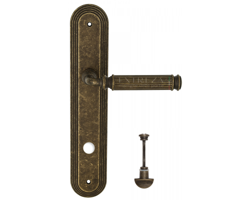 Дверная ручка на планке Extreza BENITO-PL05-WC96-F23 (BENITO 307) античная бронза Дверная ручка на планке Extreza BENITO-PL05-WC96-F23 (BENITO 307) античная бронза