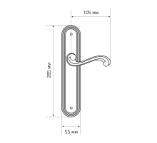 Дверная ручка Extreza LINA (Лина) 313 на планке PL05 CYL матовая бронза F03