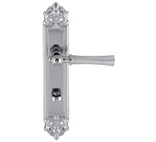 Дверная ручка на планке Extreza DEZI 309 PL02-WC-96-F05-F04 матовый хром / хром / планка хром