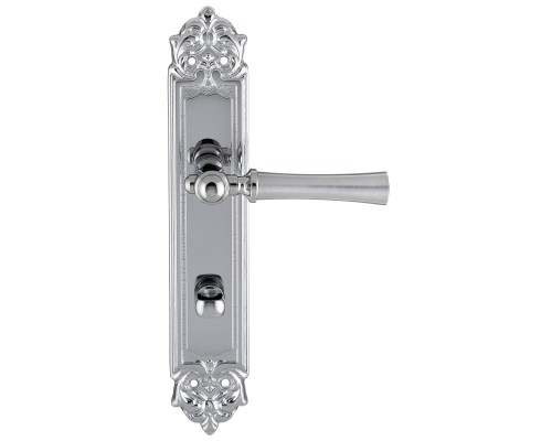 Дверная ручка на планке Extreza DEZI 309 PL02-WC-96-F05-F04 матовый хром / хром / планка хром Дверная ручка на планке Extreza DEZI 309 PL02-WC-96-F05-F04 матовый хром / хром / планка хром