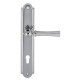 Дверная ручка на планке Extreza DEZI 309 PL03-CYL-85-F05-F04 матовый хром / хром / планка хром