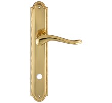 Дверная ручка Extreza ARIANA (Ариана) 333 на планке PL03 полированная латунь F01 сантехническая завертка WC