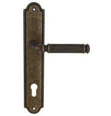 Дверная ручка на планке Extreza BENITO-PL03-CYL85-F23 (BENITO 307) античная бронза