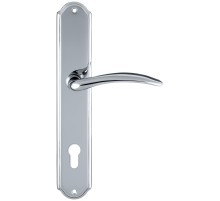 Дверная ручка Extreza SIMONA (Симона) 314 на планке PL01-CYL-85 полированный хром F04