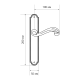 Дверная ручка на планке Extreza BERTA-PL03-WC-96-F01 (BERTA 312) полированная латунь