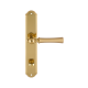 Дверная ручка на планке Extreza DEZI 309 PL01-WC-96-F07-F01 матовая латунь глянец / латунь / планка латунь